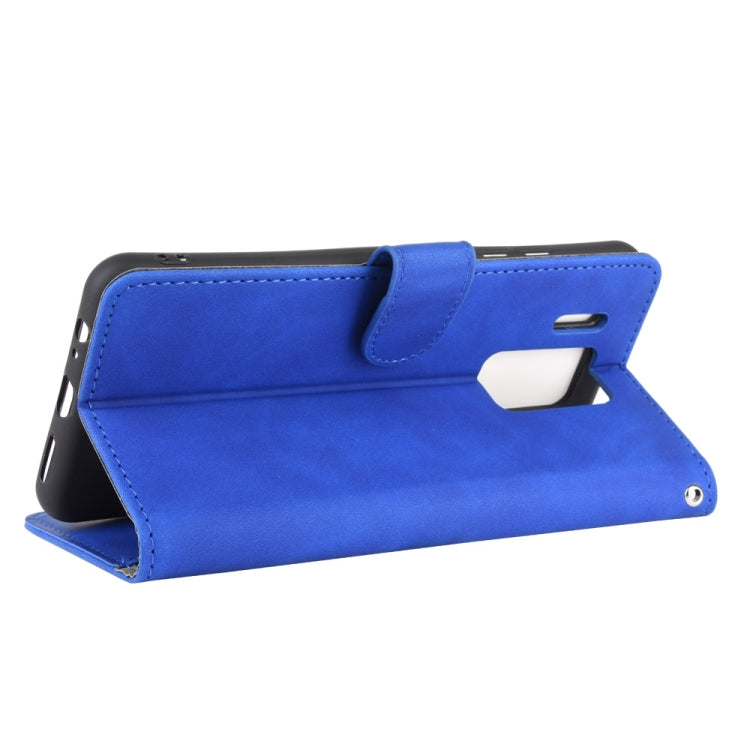 For Oukitel C18 Solid Color Skin Feel Magnetic Buckle Horizontal Flip Calf Texture PU Leather Case with Holder & Card Slots & Wallet