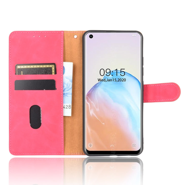 For Oukitel C18 Solid Color Skin Feel Magnetic Buckle Horizontal Flip Calf Texture PU Leather Case with Holder & Card Slots & Wallet