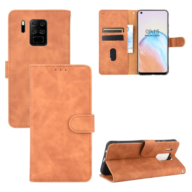 For Oukitel C18 Solid Color Skin Feel Magnetic Buckle Horizontal Flip Calf Texture PU Leather Case with Holder & Card Slots & Wallet