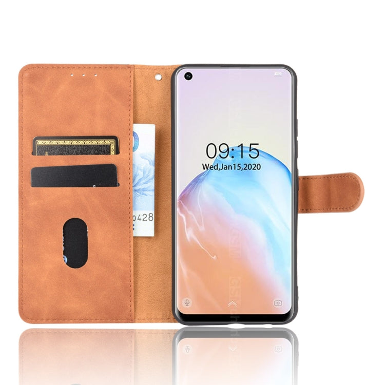 For Oukitel C18 Solid Color Skin Feel Magnetic Buckle Horizontal Flip Calf Texture PU Leather Case with Holder & Card Slots & Wallet