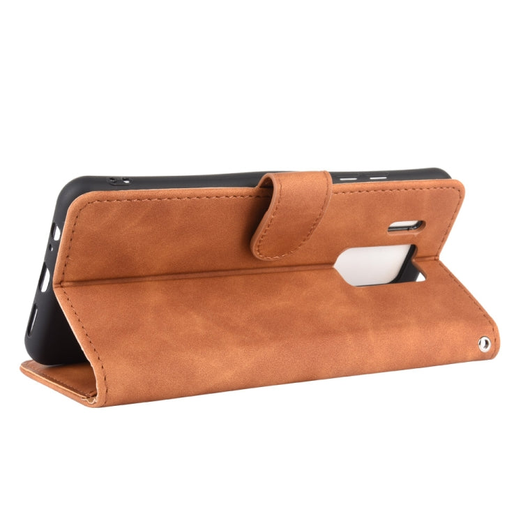 For Oukitel C18 Solid Color Skin Feel Magnetic Buckle Horizontal Flip Calf Texture PU Leather Case with Holder & Card Slots & Wallet