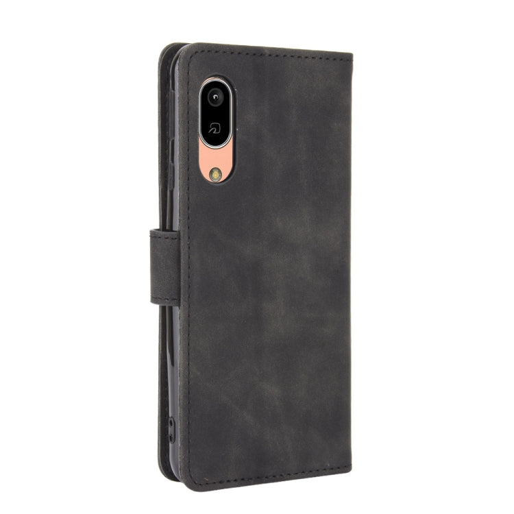 For Sharp Aquos Sense3 Lite SH-RM12 Solid Color Skin Feel Magnetic Buckle Horizontal Flip Calf Texture PU Leather Case with Holder & Card Slots & Wallet
