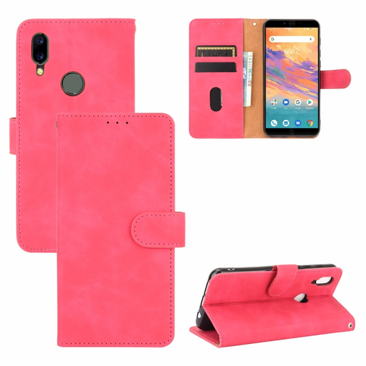 For UMIDIGI A3S Solid Color Skin Feel Magnetic Buckle Horizontal Flip Calf Texture PU Leather Case with Holder & Card Slots & Wallet