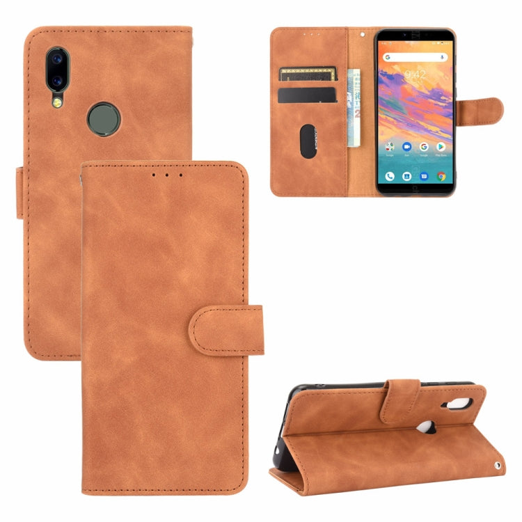 For UMIDIGI A3S Solid Color Skin Feel Magnetic Buckle Horizontal Flip Calf Texture PU Leather Case with Holder & Card Slots & Wallet