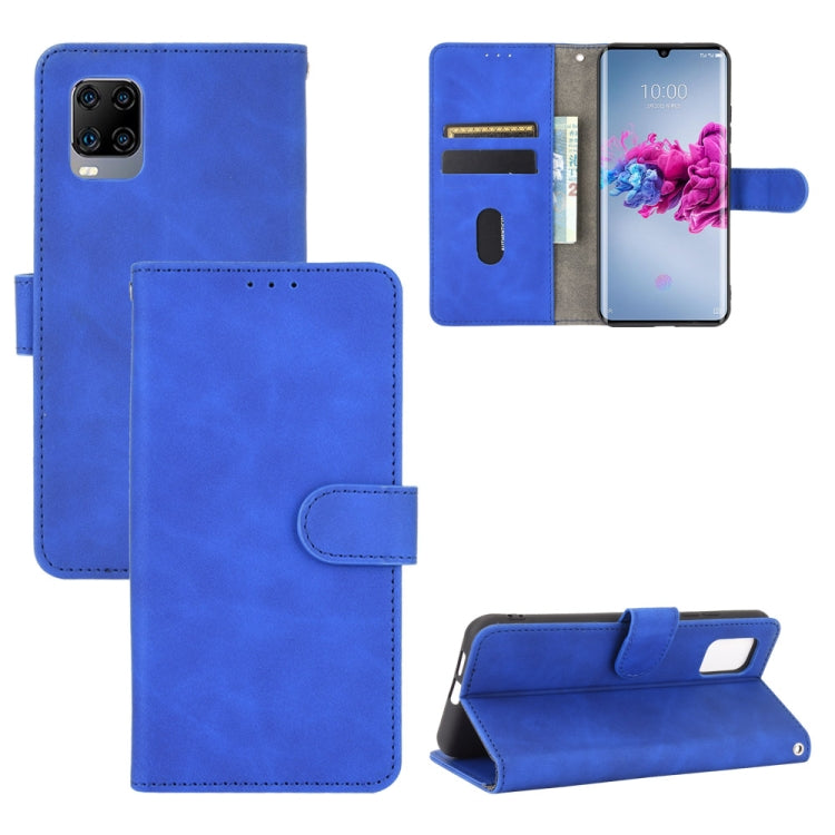 For ZTE Axon 11 5G Solid Color Skin Feel Magnetic Buckle Horizontal Flip Calf Texture PU Leather Case with Holder & Card Slots & Wallet