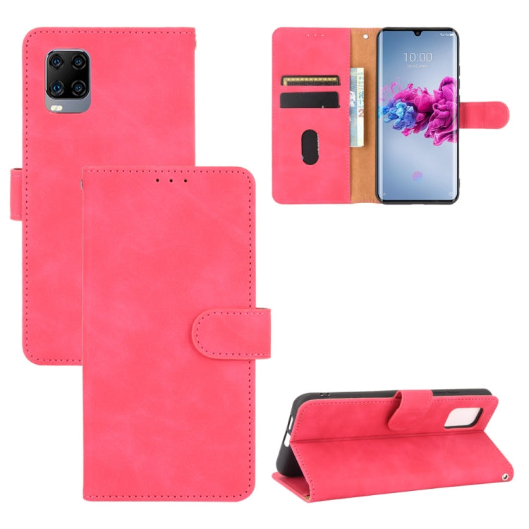 For ZTE Axon 11 5G Solid Color Skin Feel Magnetic Buckle Horizontal Flip Calf Texture PU Leather Case with Holder & Card Slots & Wallet