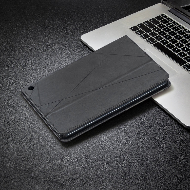 For Amazon Kindle Fire HD8 (2020) Rhombus Texture Horizontal Flip Magnetic Leather Case with Holder & Card Slots