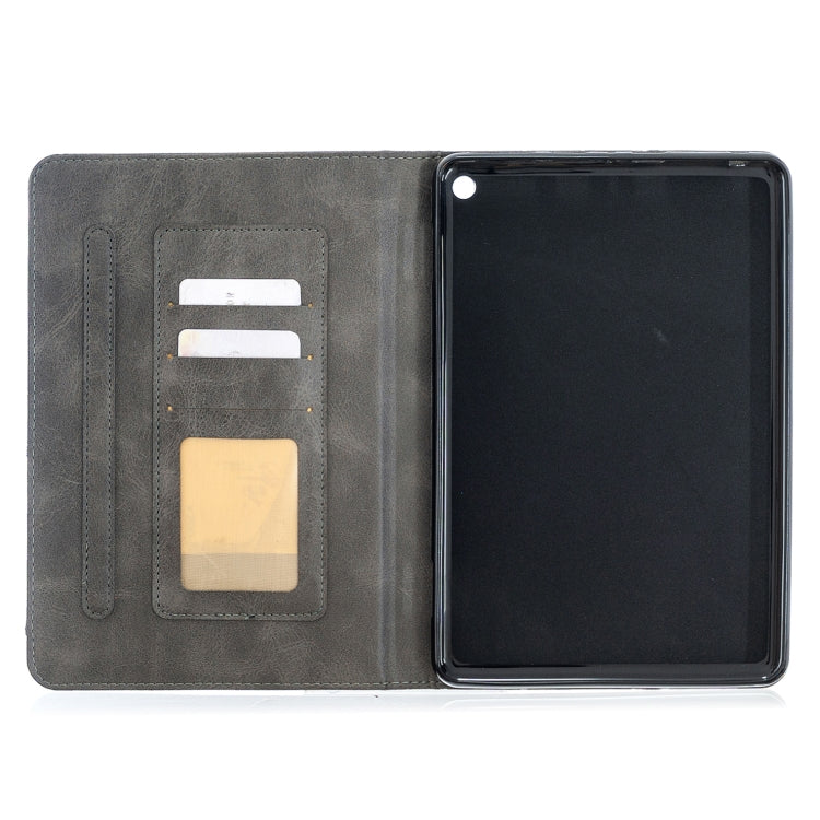 For Amazon Kindle Fire HD8 (2020) Rhombus Texture Horizontal Flip Magnetic Leather Case with Holder & Card Slots