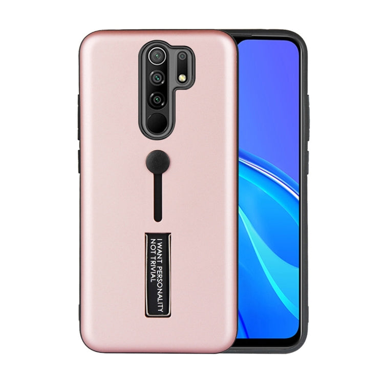 For Xiaomi Redmi 9 Oil Feel Shockproof TPU + PC Protective Case with Holder