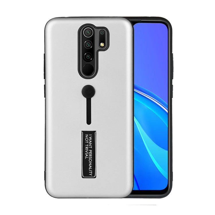 For Xiaomi Redmi 9 Oil Feel Shockproof TPU + PC Protective Case with Holder