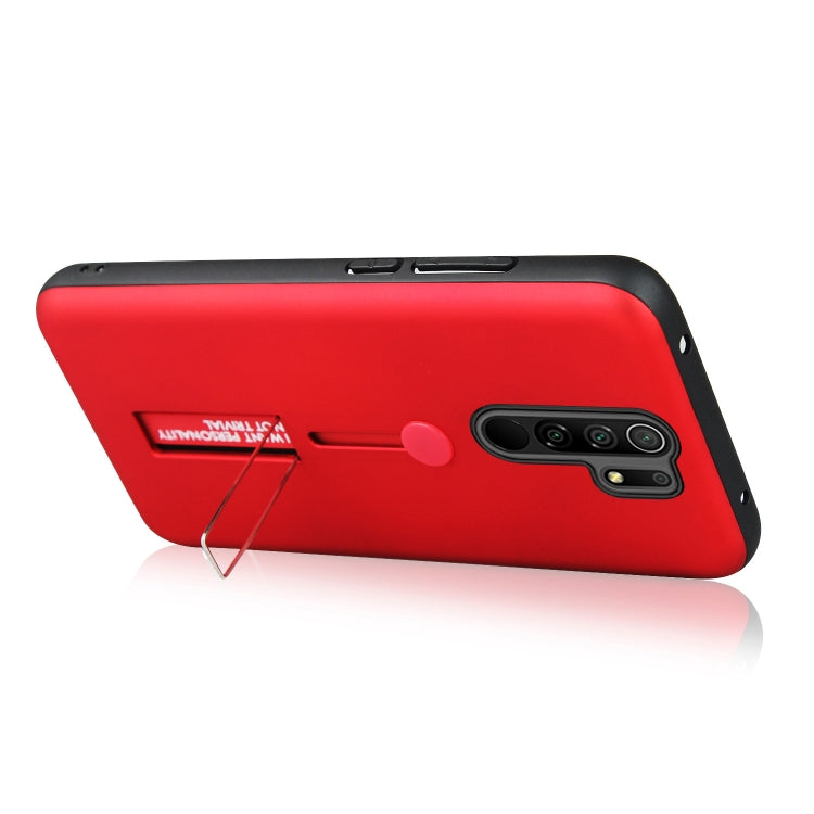 For Xiaomi Redmi 9 Oil Feel Shockproof TPU + PC Protective Case with Holder