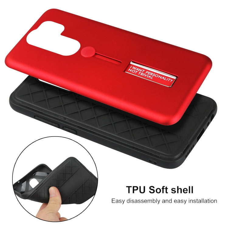 For Xiaomi Redmi 9 Oil Feel Shockproof TPU + PC Protective Case with Holder