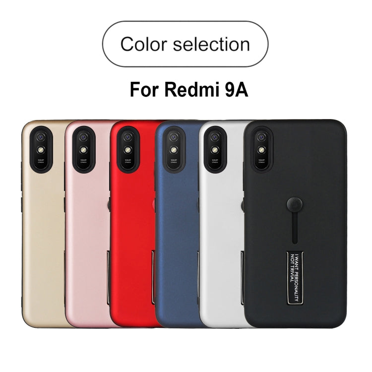 For Xiaomi Redmi 9A Oil Feel Shockproof TPU + PC Protective Case with Holder