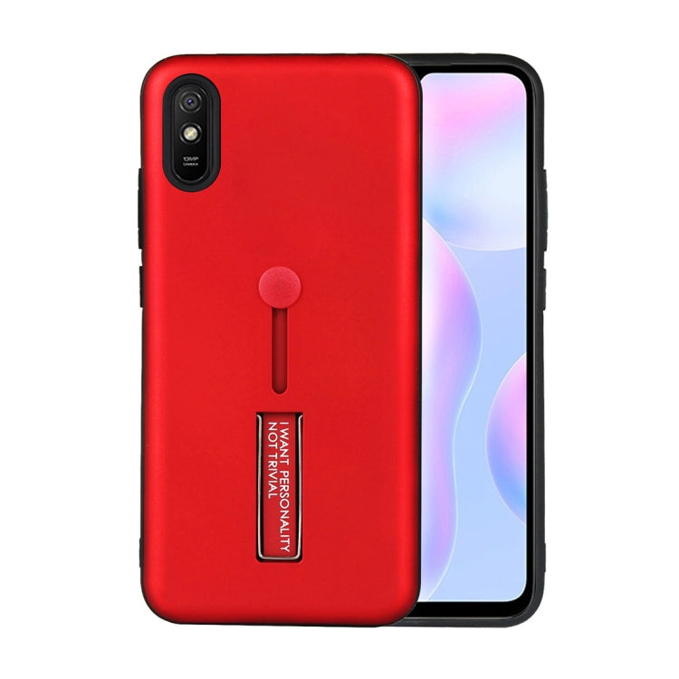 For Xiaomi Redmi 9A Oil Feel Shockproof TPU + PC Protective Case with Holder