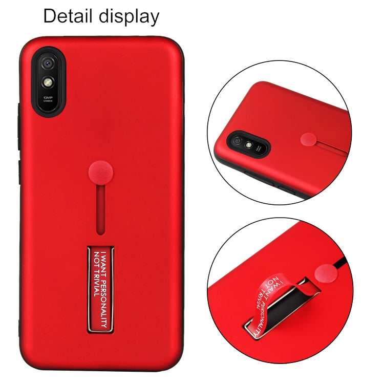 For Xiaomi Redmi 9A Oil Feel Shockproof TPU + PC Protective Case with Holder