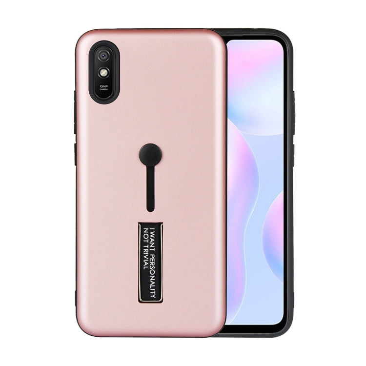 For Xiaomi Redmi 9A Oil Feel Shockproof TPU + PC Protective Case with Holder