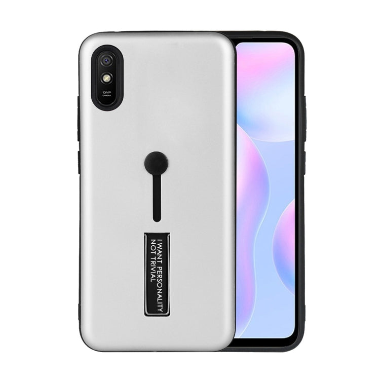 For Xiaomi Redmi 9A Oil Feel Shockproof TPU + PC Protective Case with Holder