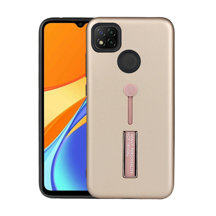 For Xiaomi Redmi 9C Oil Feel Shockproof TPU + PC Protective Case with Holder