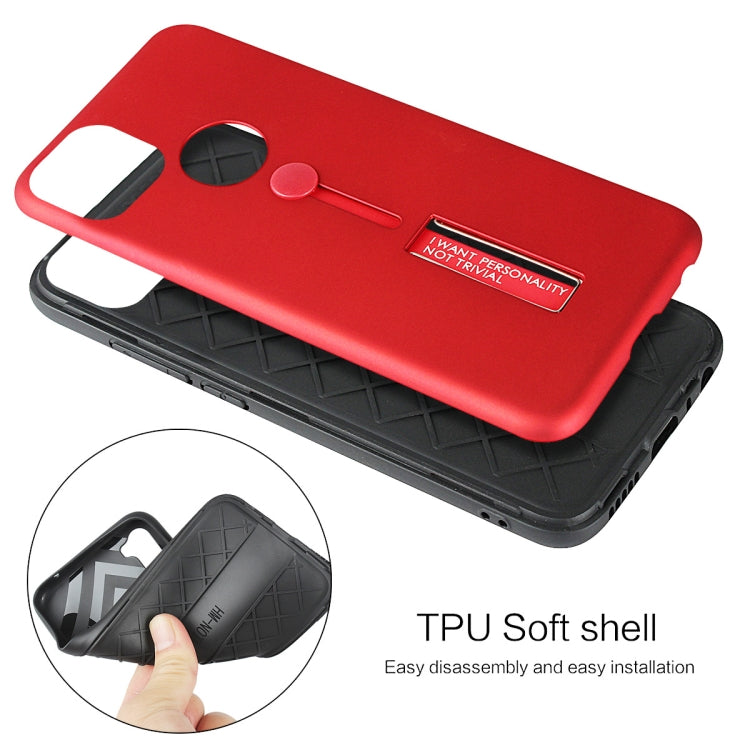 For Xiaomi Redmi 9C Oil Feel Shockproof TPU + PC Protective Case with Holder