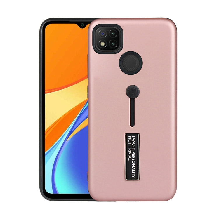 For Xiaomi Redmi 9C Oil Feel Shockproof TPU + PC Protective Case with Holder
