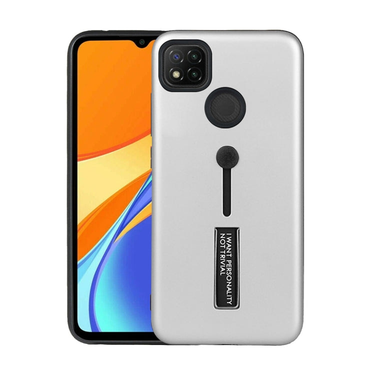 For Xiaomi Redmi 9C Oil Feel Shockproof TPU + PC Protective Case with Holder
