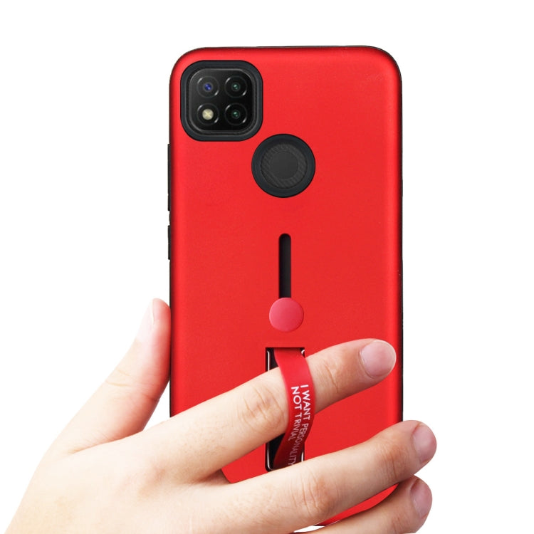 For Xiaomi Redmi 9C Oil Feel Shockproof TPU + PC Protective Case with Holder