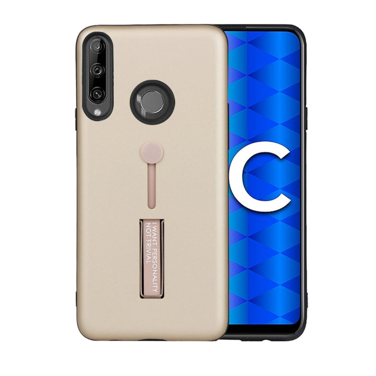 For Huawei Honor 9C Oil Feel Shockproof TPU + PC Protective Case with Holder