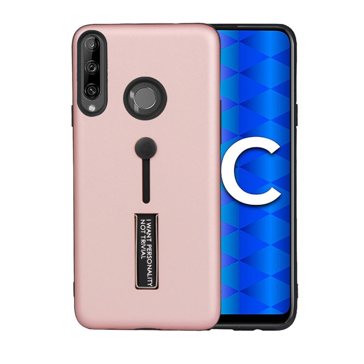 For Huawei Honor 9C Oil Feel Shockproof TPU + PC Protective Case with Holder