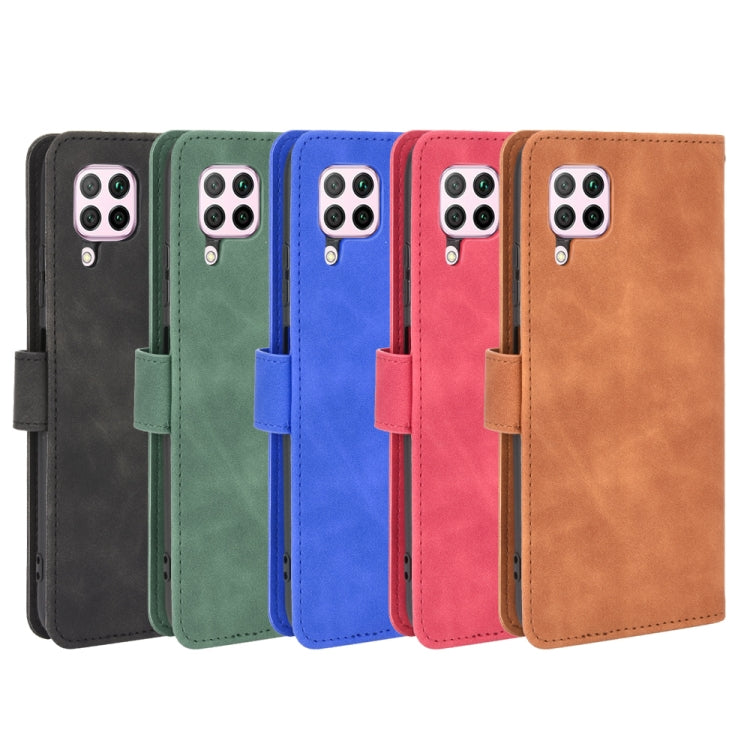For Huawei nova 6 SE / P40 Lite Solid Color Skin Feel Magnetic Buckle Horizontal Flip Calf Texture PU Leather Case with Holder & Card Slots & Wallet