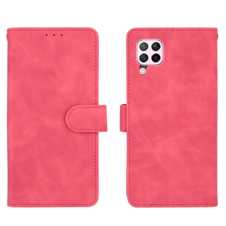 For Huawei nova 6 SE / P40 Lite Solid Color Skin Feel Magnetic Buckle Horizontal Flip Calf Texture PU Leather Case with Holder & Card Slots & Wallet