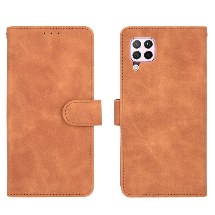 For Huawei nova 6 SE / P40 Lite Solid Color Skin Feel Magnetic Buckle Horizontal Flip Calf Texture PU Leather Case with Holder & Card Slots & Wallet