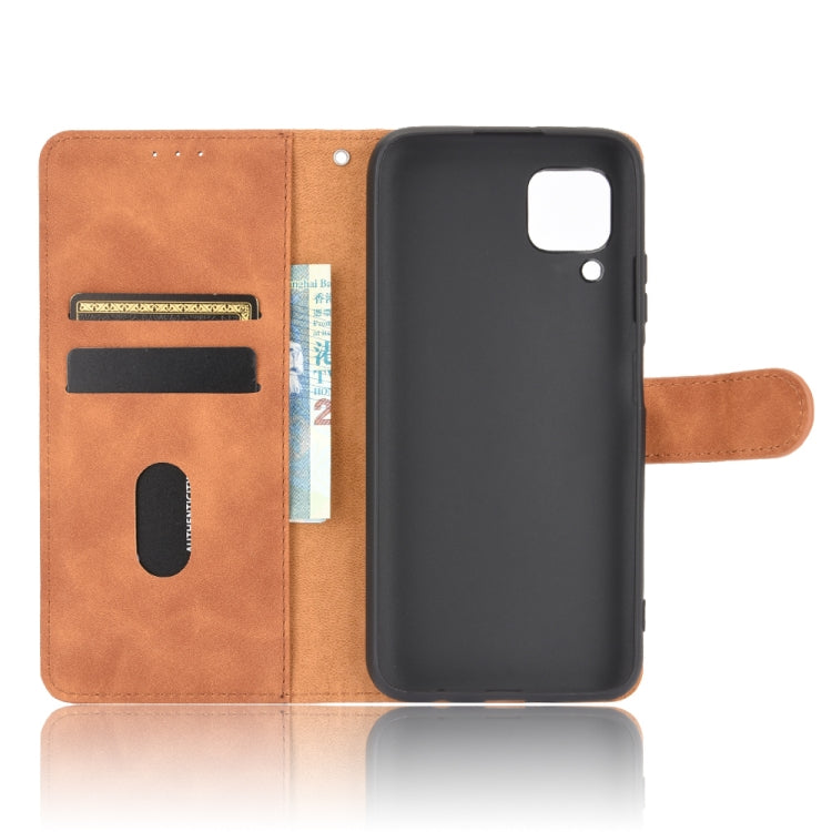 For Huawei nova 6 SE / P40 Lite Solid Color Skin Feel Magnetic Buckle Horizontal Flip Calf Texture PU Leather Case with Holder & Card Slots & Wallet