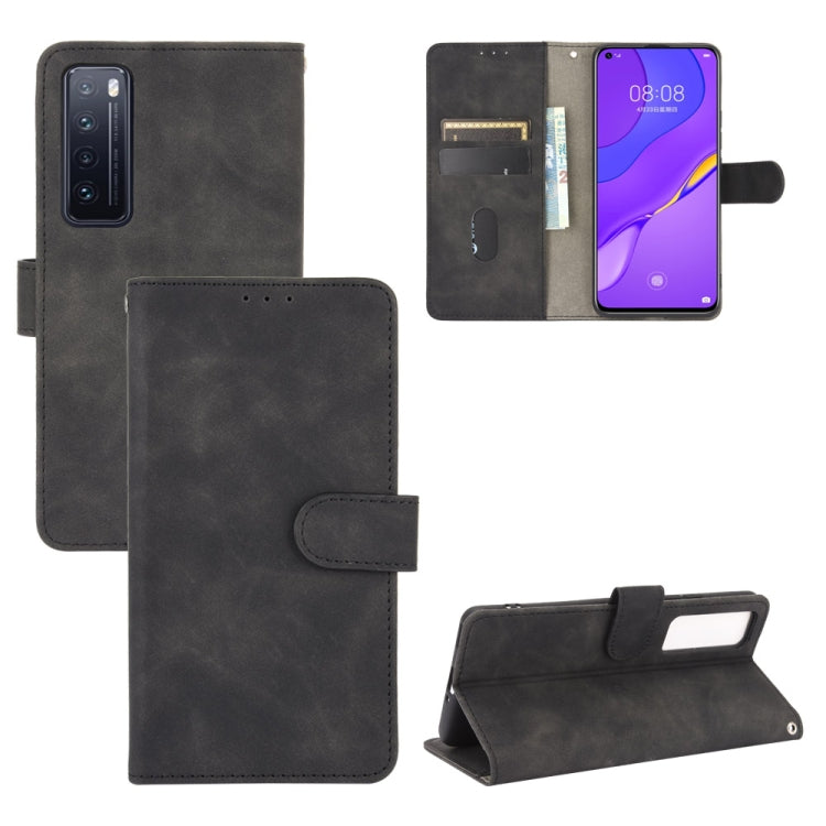 For Huawei nova 7 5G Solid Color Skin Feel Magnetic Buckle Horizontal Flip Calf Texture PU Leather Case with Holder & Card Slots & Wallet