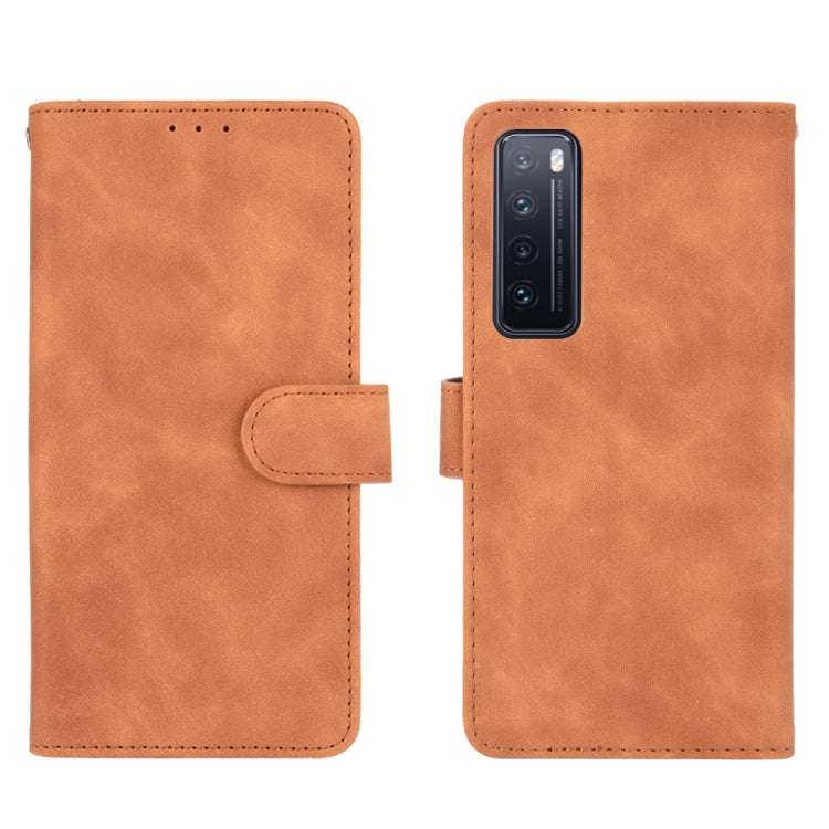 For Huawei nova 7 5G Solid Color Skin Feel Magnetic Buckle Horizontal Flip Calf Texture PU Leather Case with Holder & Card Slots & Wallet