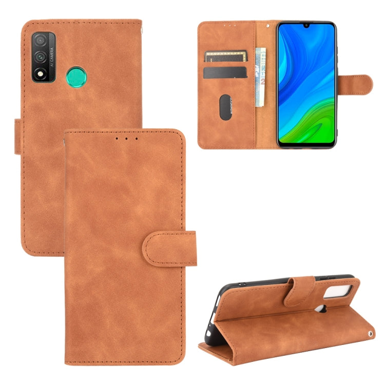 For Huawei P smart 2020 Solid Color Skin Feel Magnetic Buckle Horizontal Flip Calf Texture PU Leather Case with Holder & Card Slots & Wallet