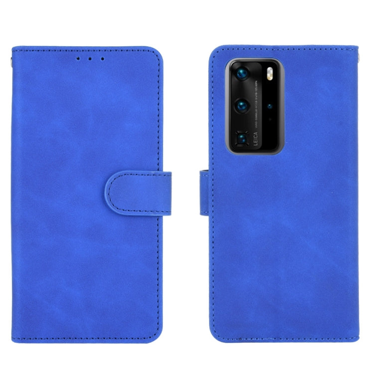 For Huawei P40 Pro Solid Color Skin Feel Magnetic Buckle Horizontal Flip Calf Texture PU Leather Case with Holder & Card Slots & Wallet