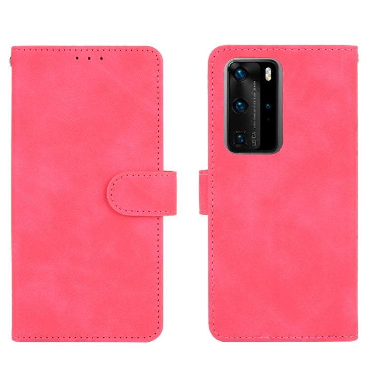 For Huawei P40 Pro Solid Color Skin Feel Magnetic Buckle Horizontal Flip Calf Texture PU Leather Case with Holder & Card Slots & Wallet