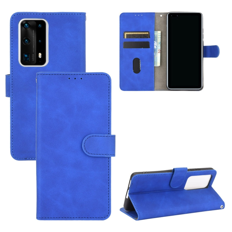 For Huawei P40 Pro+ Solid Color Skin Feel Magnetic Buckle Horizontal Flip Calf Texture PU Leather Case with Holder & Card Slots & Wallet