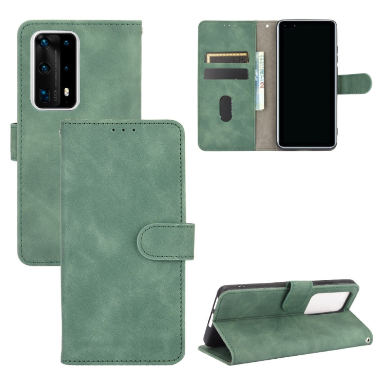 For Huawei P40 Pro+ Solid Color Skin Feel Magnetic Buckle Horizontal Flip Calf Texture PU Leather Case with Holder & Card Slots & Wallet