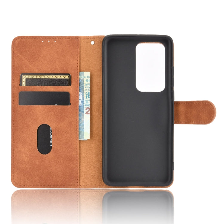 For Huawei P40 Pro+ Solid Color Skin Feel Magnetic Buckle Horizontal Flip Calf Texture PU Leather Case with Holder & Card Slots & Wallet