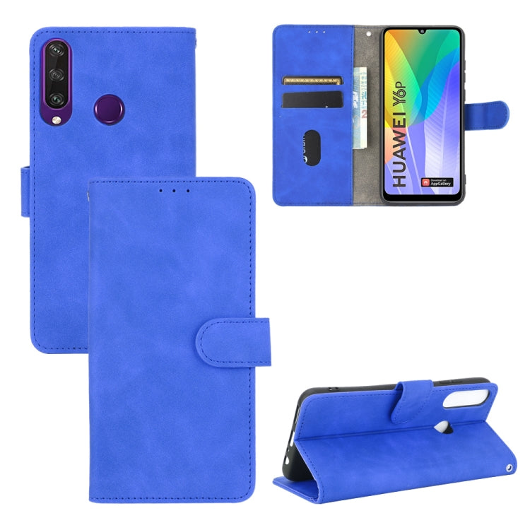 For Huawei Y6p Solid Color Skin Feel Magnetic Buckle Horizontal Flip Calf Texture PU Leather Case with Holder & Card Slots & Wallet