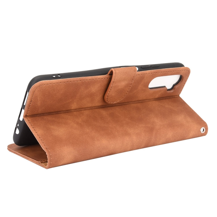 For Huawei Maimang 9 / Mate 40 Lite Solid Color Skin Feel Magnetic Buckle Horizontal Flip Calf Texture PU Leather Case with Holder & Card Slots & Wallet