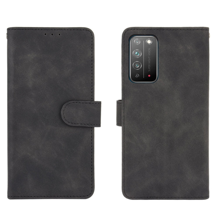 For Huawei Honor X10 5G Solid Color Skin Feel Magnetic Buckle Horizontal Flip Calf Texture PU Leather Case with Holder & Card Slots & Wallet