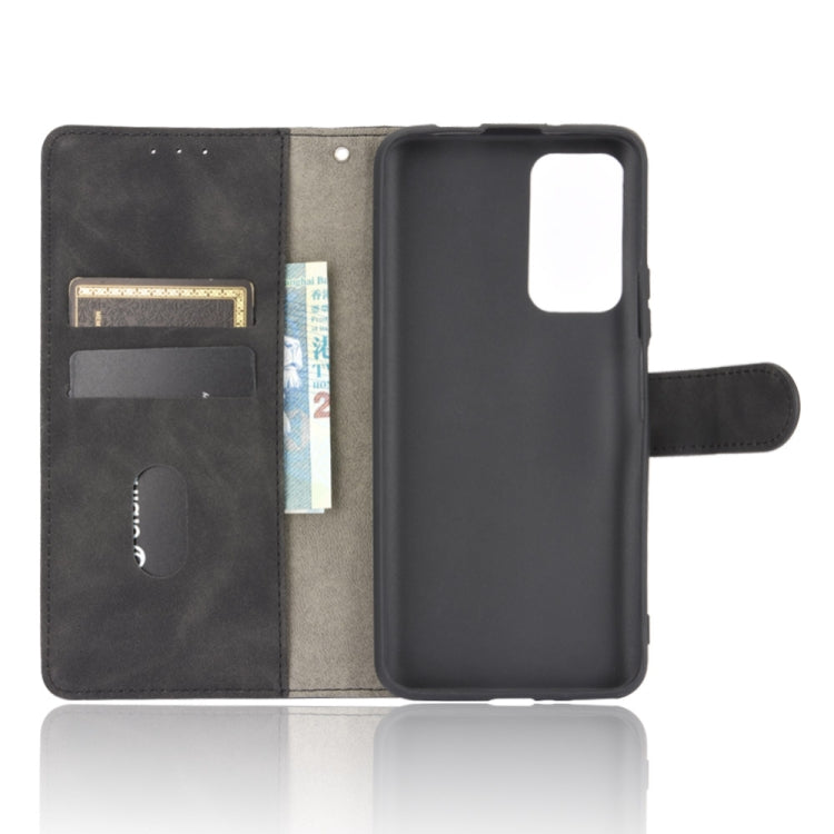 For Huawei Honor X10 5G Solid Color Skin Feel Magnetic Buckle Horizontal Flip Calf Texture PU Leather Case with Holder & Card Slots & Wallet