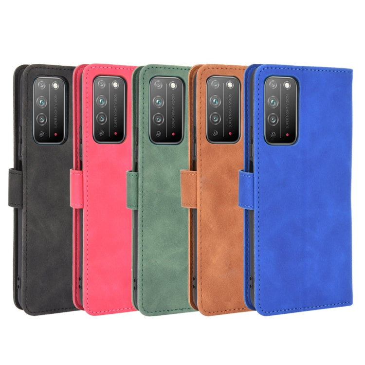 For Huawei Honor X10 5G Solid Color Skin Feel Magnetic Buckle Horizontal Flip Calf Texture PU Leather Case with Holder & Card Slots & Wallet