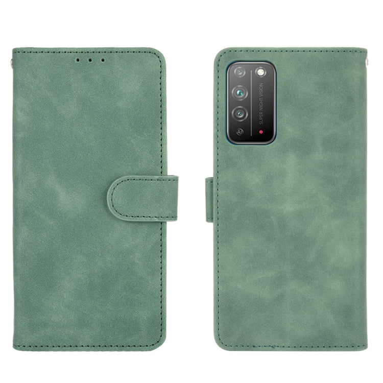 For Huawei Honor X10 5G Solid Color Skin Feel Magnetic Buckle Horizontal Flip Calf Texture PU Leather Case with Holder & Card Slots & Wallet