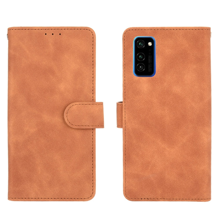 For Huawei Honor View30 / View30 Pro Solid Color Skin Feel Magnetic Buckle Horizontal Flip Calf Texture PU Leather Case with Holder & Card Slots & Wallet