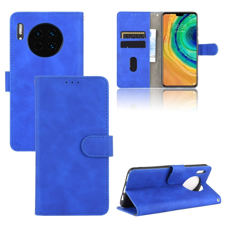 For Huawei Mate 30 Solid Color Skin Feel Magnetic Buckle Horizontal Flip Calf Texture PU Leather Case with Holder & Card Slots & Wallet