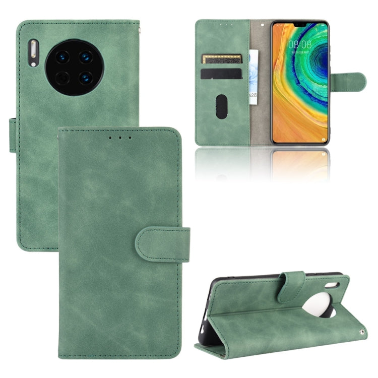 For Huawei Mate 30 Solid Color Skin Feel Magnetic Buckle Horizontal Flip Calf Texture PU Leather Case with Holder & Card Slots & Wallet