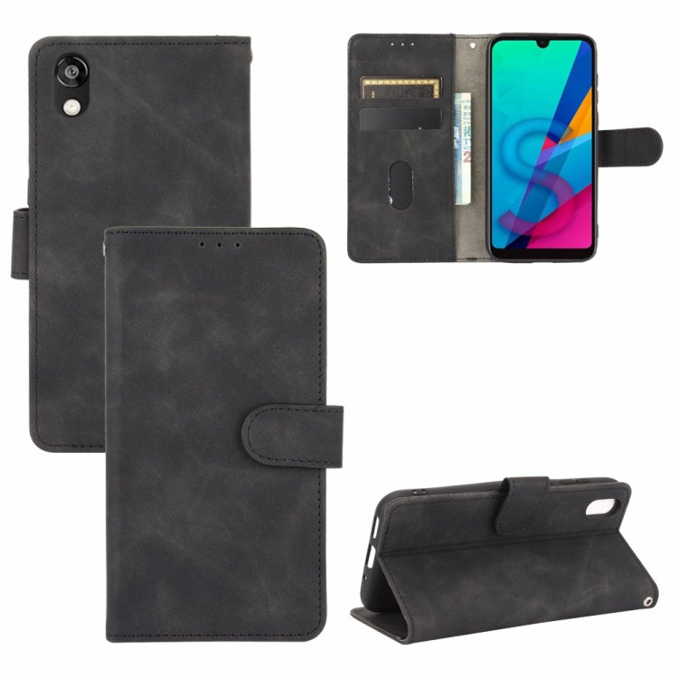 For Huawei Honor 8S / Y5 (2019) Solid Color Skin Feel Magnetic Buckle Horizontal Flip Calf Texture PU Leather Case with Holder & Card Slots & Wallet